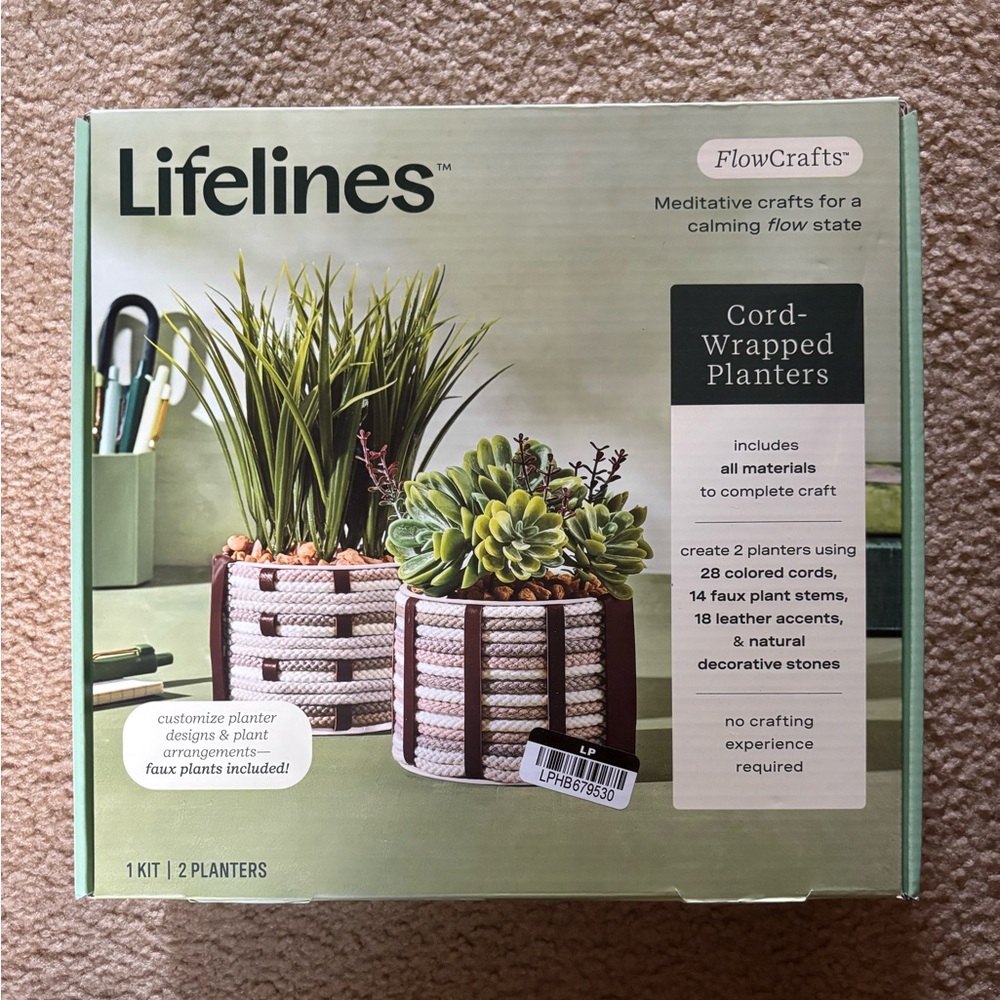 Lifelines Cord-Wrapped Planters Kit - Craft DIY customized planter